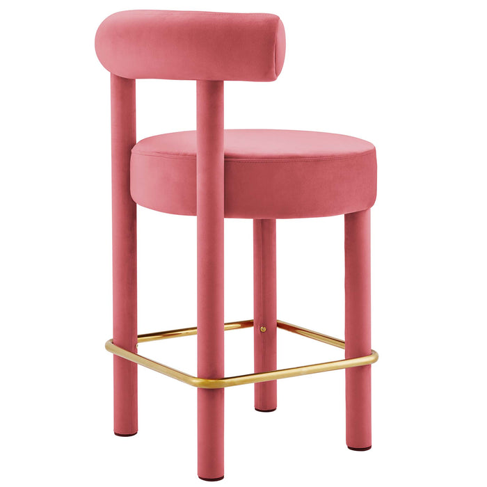 Toulouse Performance Velvet Counter Stool - Set of 2