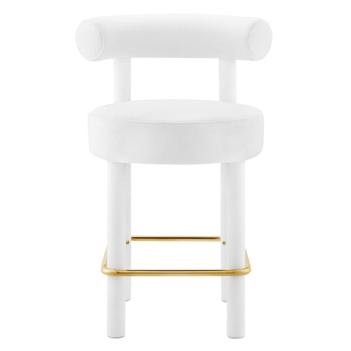 Toulouse Performance Velvet Counter Stool - Set of 2