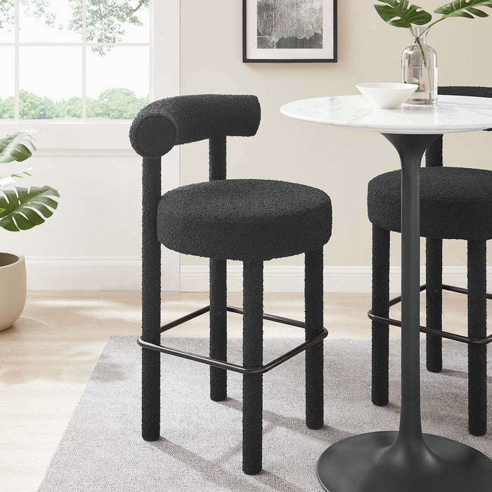 Toulouse Boucle Fabric Bar Stool - Set of 2