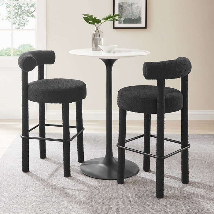 Toulouse Boucle Fabric Bar Stool - Set of 2