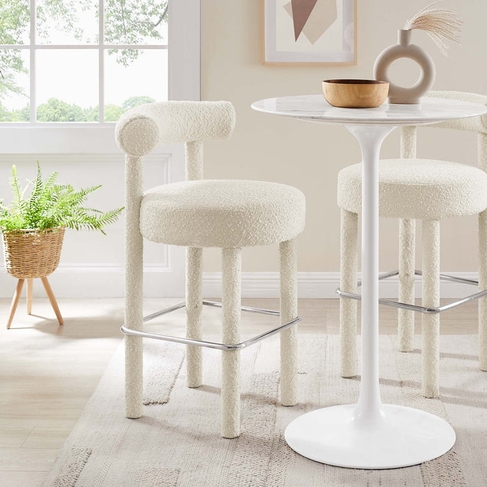 Toulouse Boucle Fabric Bar Stool - Set of 2