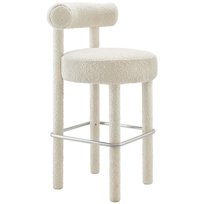 Toulouse Boucle Fabric Bar Stool - Set of 2