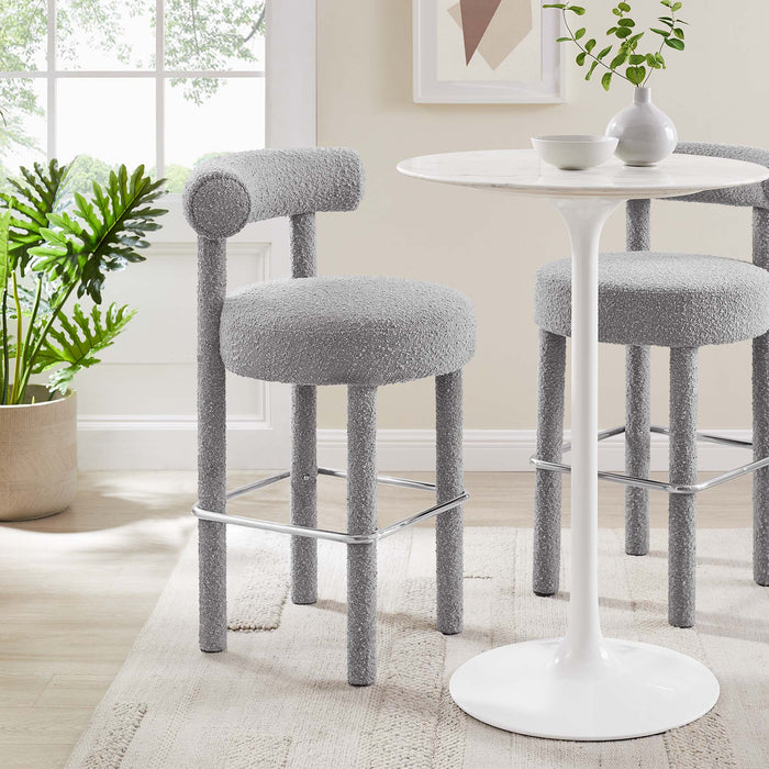 Toulouse Boucle Fabric Bar Stool - Set of 2