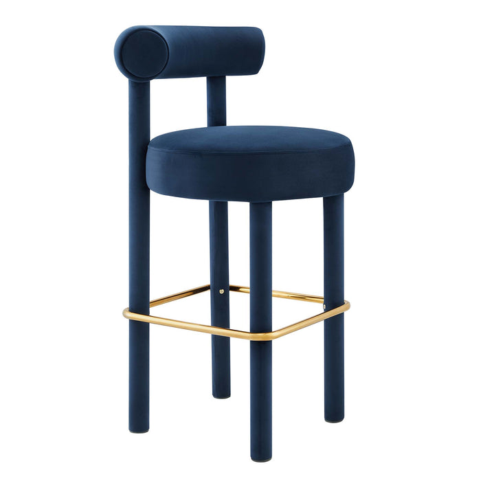 Toulouse Performance Velvet Bar Stool - Set of 2