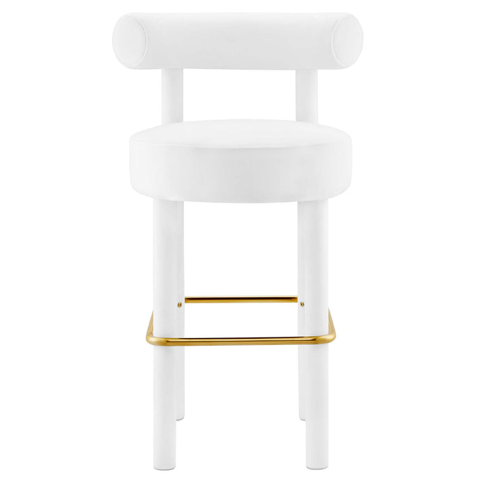 Toulouse Performance Velvet Bar Stool - Set of 2