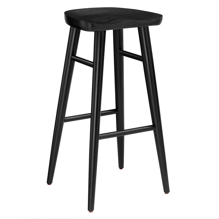 Saville Backless Wood Bar Stools - Set of 2