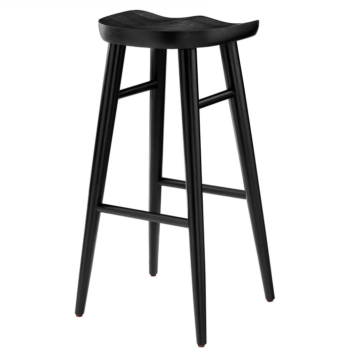 Saville Backless Wood Bar Stools - Set of 2