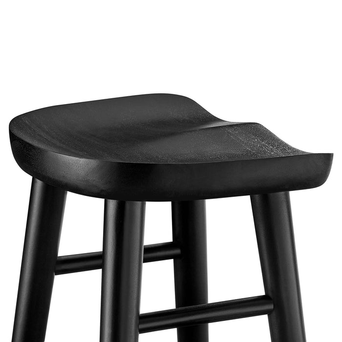 Saville Backless Wood Bar Stools - Set of 2