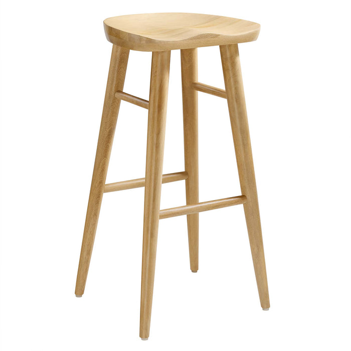 Saville Backless Wood Bar Stools - Set of 2