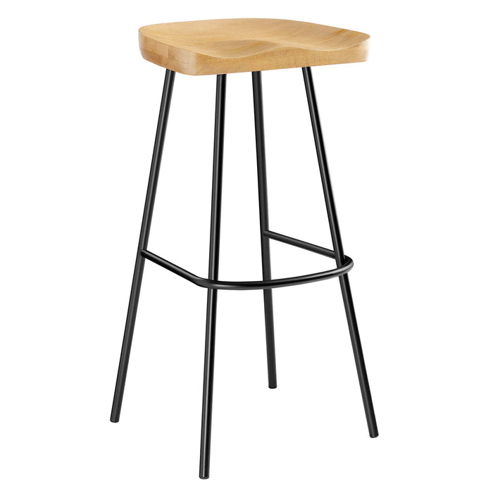 Concord Backless Wood Bar Stools - Set of 2