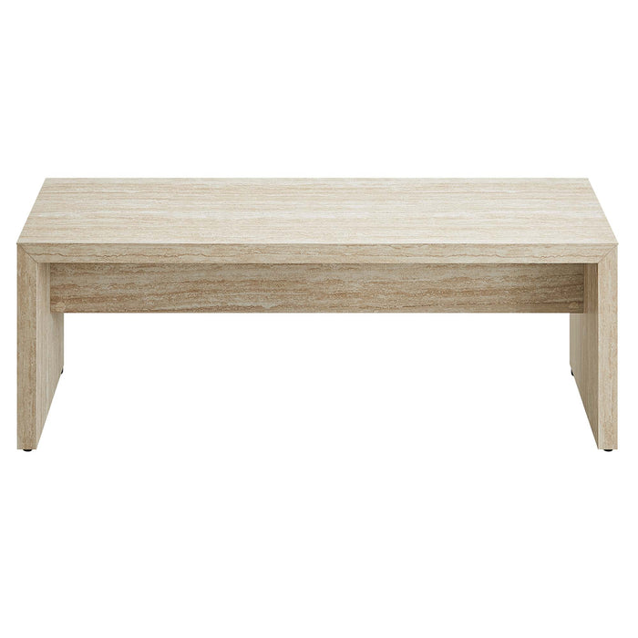 Mirella 53.5” Faux Travertine Bench