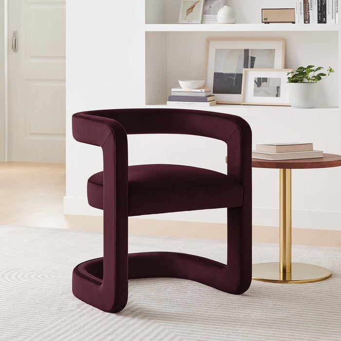 Winslow Performance Velvet Barrel Accent Chair