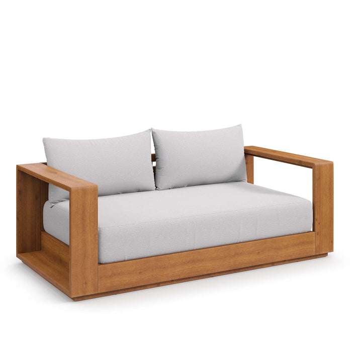 Tahoe Acacia Wood Outdoor Patio Acacia Wood Loveseat