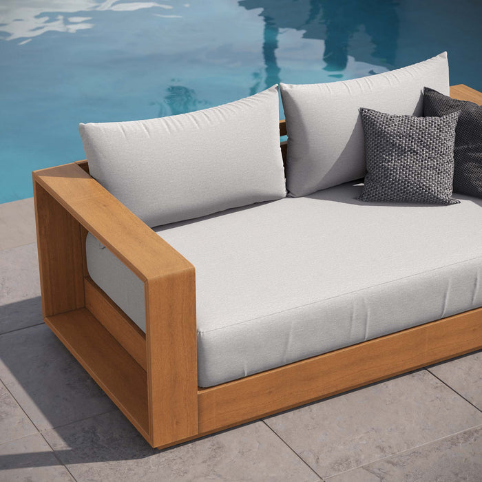 Tahoe Acacia Wood Outdoor Patio Acacia Wood Loveseat