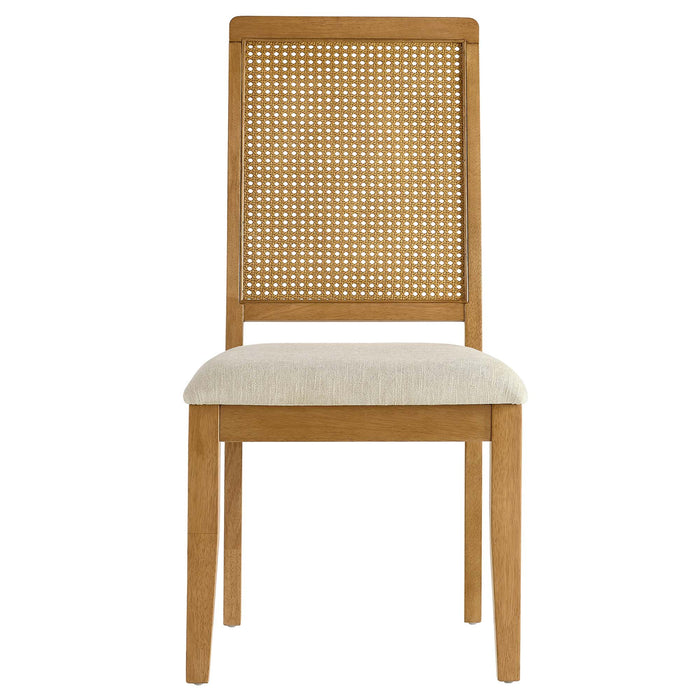 Arlo Faux Rattan and Wood Dining Side Chairs - Set of 2