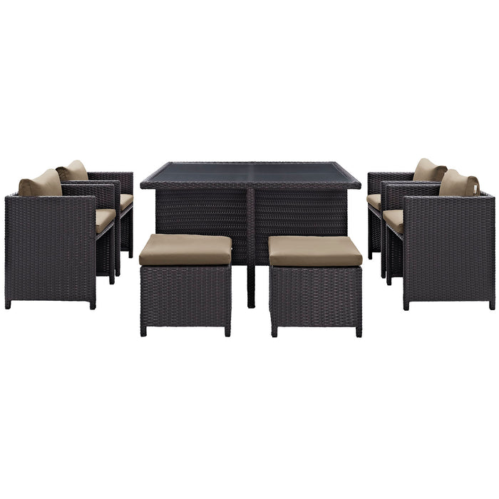 Inverse 9 Piece Outdoor Patio Dining Set