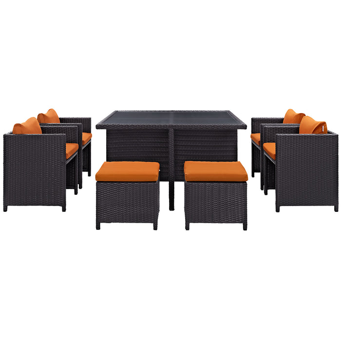 Inverse 9 Piece Outdoor Patio Dining Set