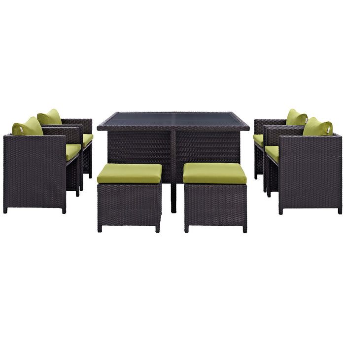 Inverse 9 Piece Outdoor Patio Dining Set