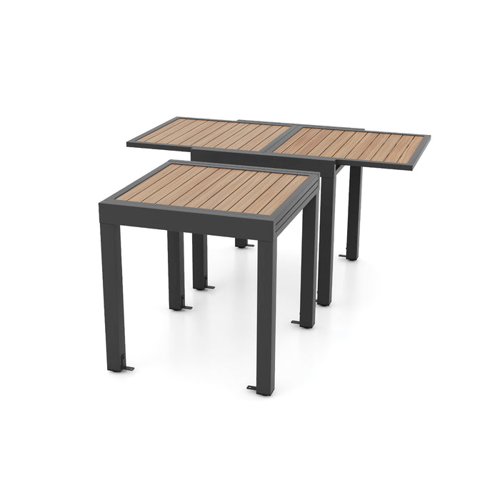 31.5-63 Inches Extendable Patio Table for 4-6 People-Natural