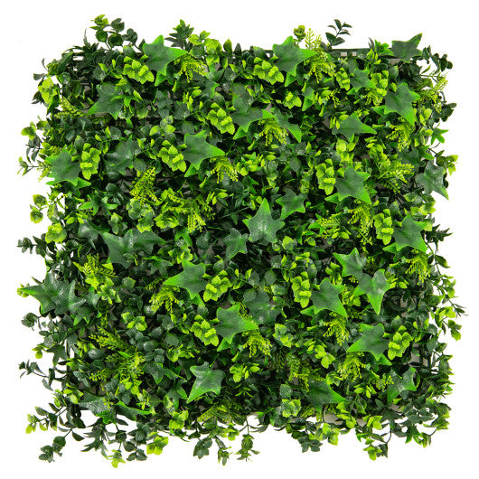 12 Pieces 20 x 20 Inch Artificial Greenery Foliage Panels with Insertable Branches