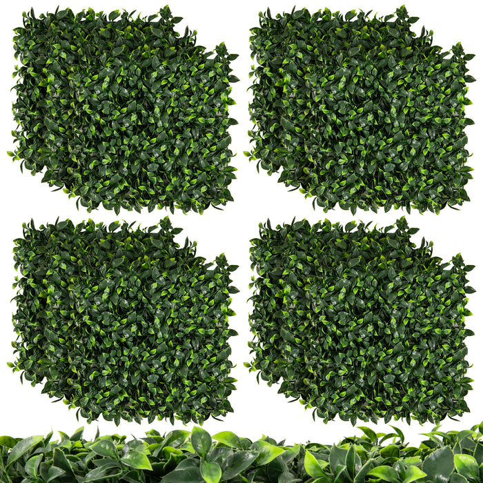 12 Pieces 20 x 20 Inch Artificial Topiary Gardenia Shrub Grass Panels