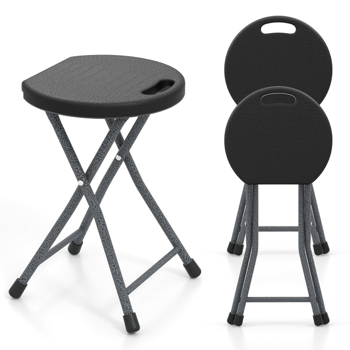 Folding Stool with Built-in Handle for Adults-2 Pieces