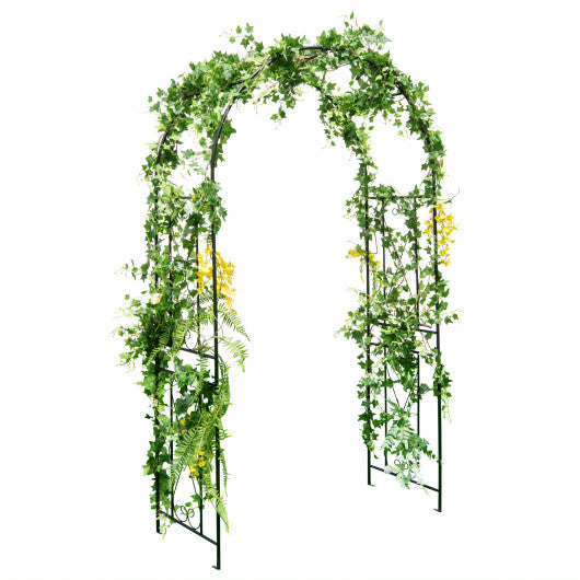 Garden Arch Arbor Trellis Patio Plant Stand Rack Archway-Black