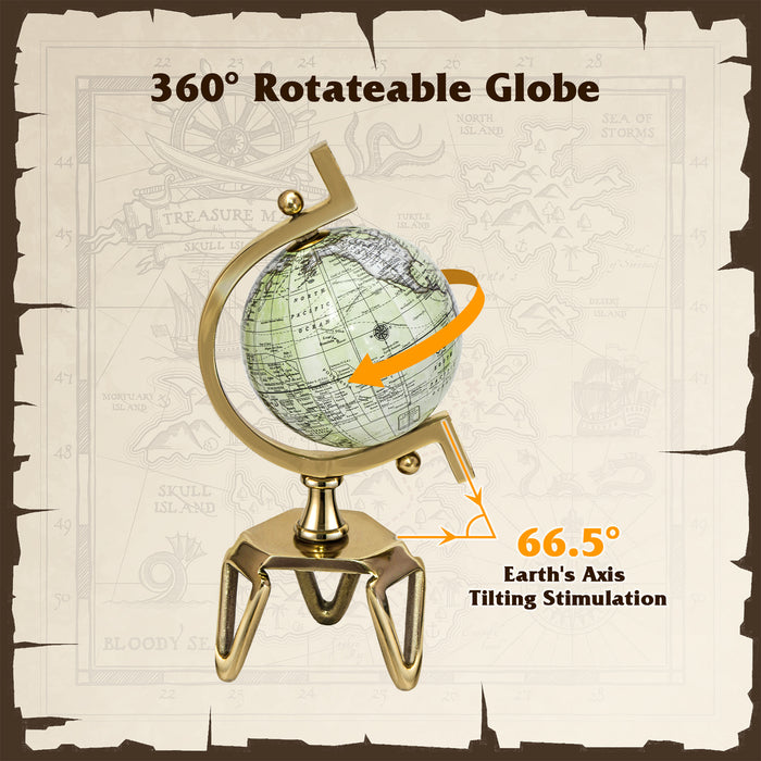 Educational Geographic 5/8/10 Inch World Globe with Triangle Metal Stand-5 inches