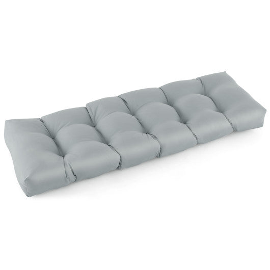 Indoor Outdoor Tufted Bench Cushion with Soft PP Cotton-Gray