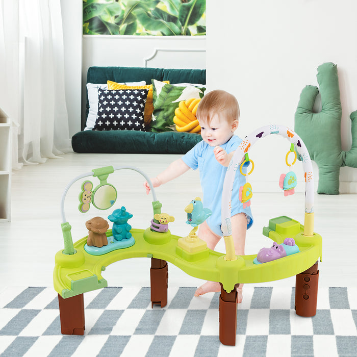 3-in-1 Baby Activity Center with 3-position for 0-24 Months-Green