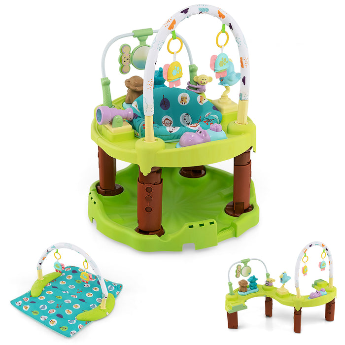 3-in-1 Baby Activity Center with 3-position for 0-24 Months-Green