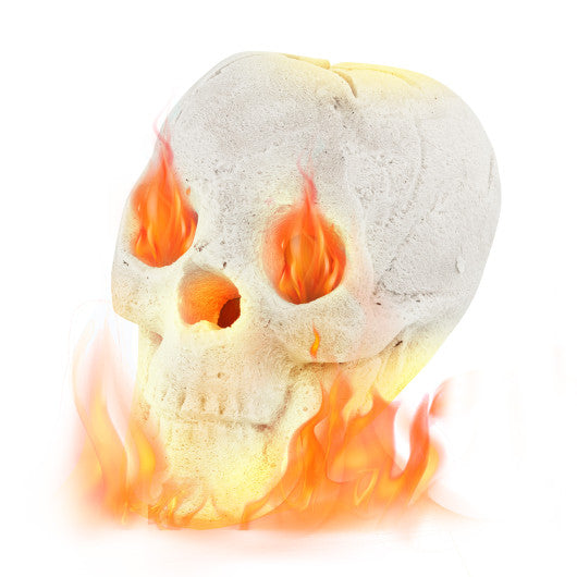 Halloween Fire Pit Skull Halloween Decoration-Beige