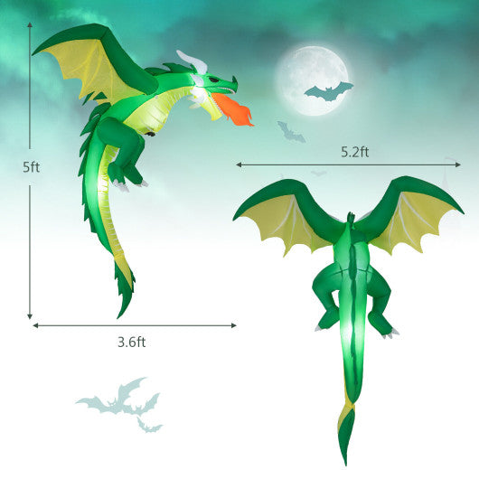 5 Feet Hanging Halloween Inflatable Dragon