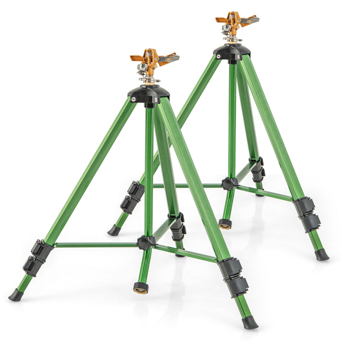 Impact Sprinkler on Tripod Base Set of 2 with 360 Degree Rotation-L