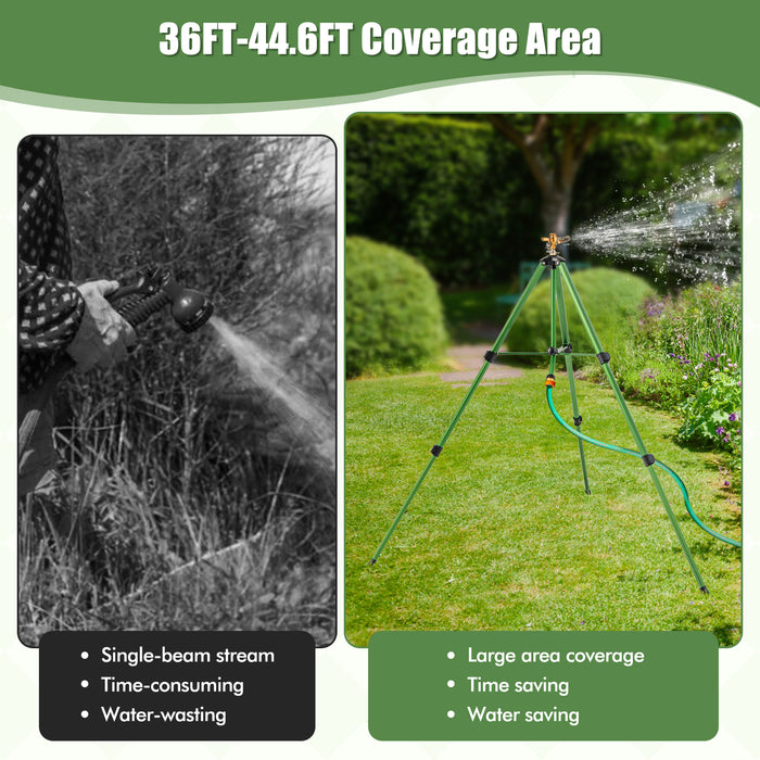 Impact Sprinkler on Tripod Base Set of 2 with 360 Degree Rotation-L