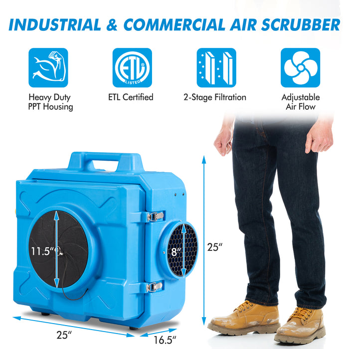 Industrial Commercial Air Scrubber with Efficient Odor Eliminator