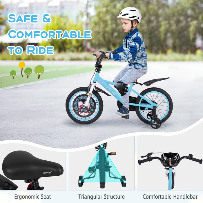 16 Inch Kids Bike with Adjustable Handlebar and Saddle for 4-8 Years Old-16 inches