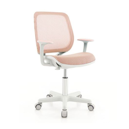 Swivel Mesh Children Computer Chair with Adjustable Height-Pink