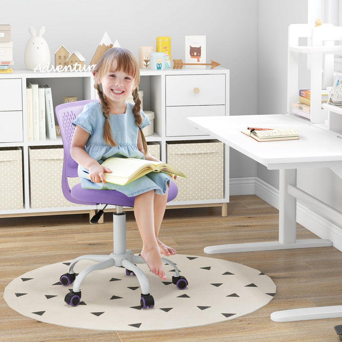 Ergonomic Children Study Chair with Adjustable Height-Purple