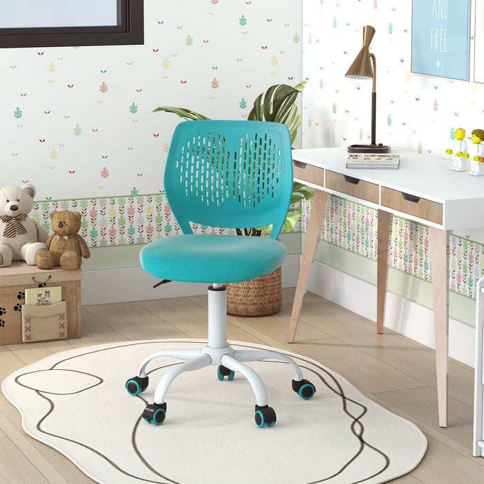 Ergonomic Children Study Chair with Adjustable Height-Turquoise