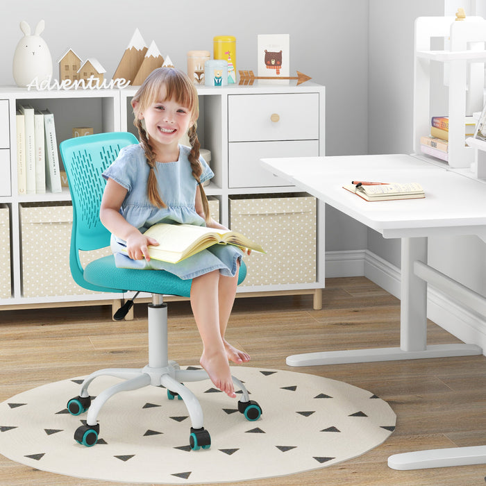 Ergonomic Children Study Chair with Adjustable Height-Turquoise