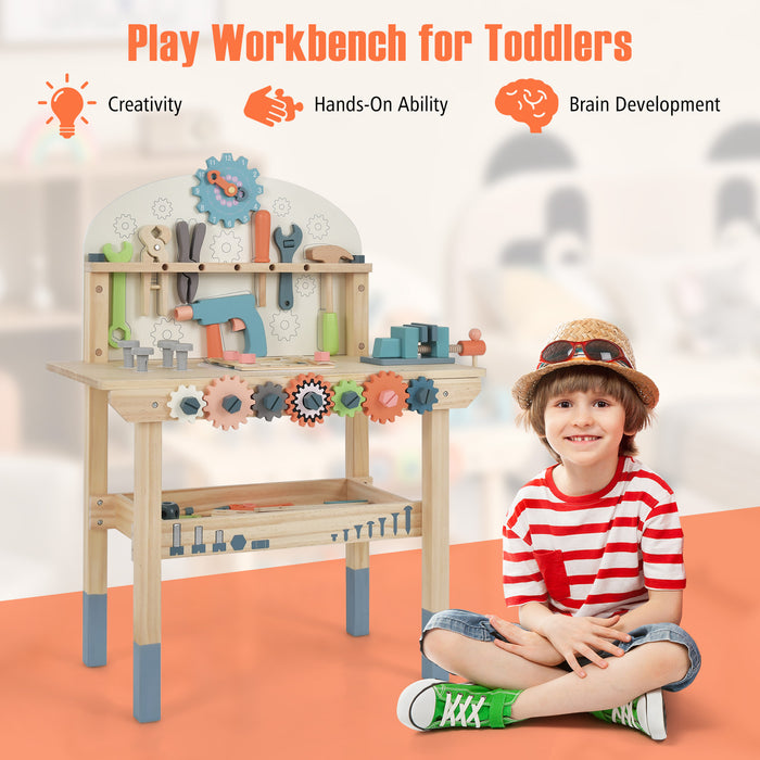 Kids Play Tool Workbench with Realistic Accessories