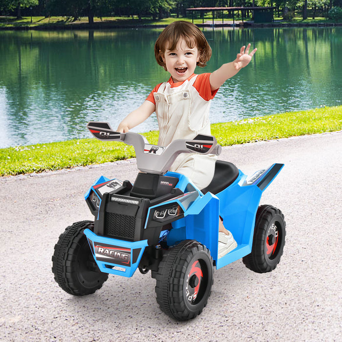 Kids Ride on ATV 4 Wheeler Quad Toy Car with Direction Control-Blue