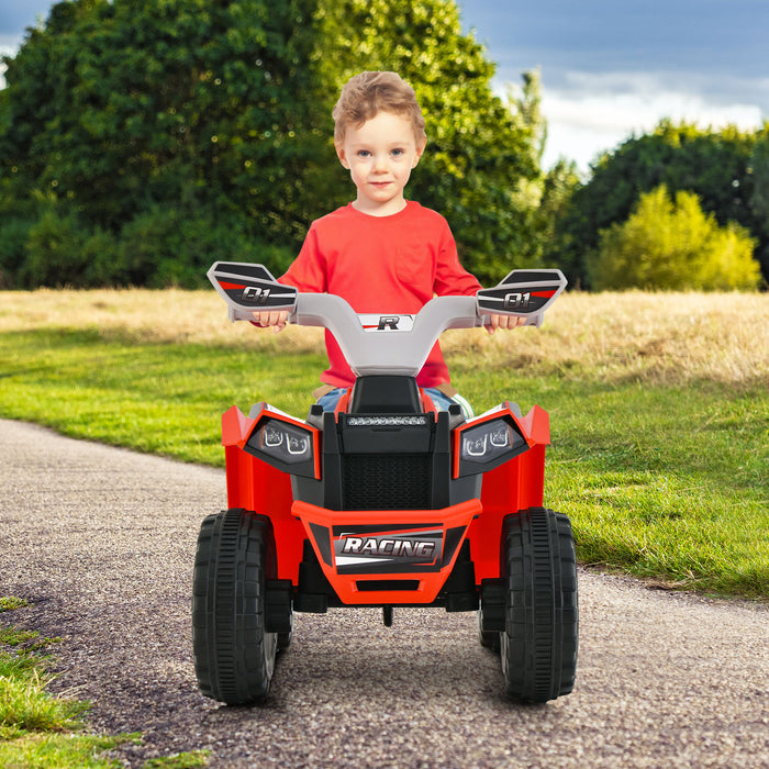 Kids Ride on ATV 4 Wheeler Quad Toy Car with Direction Control-Red