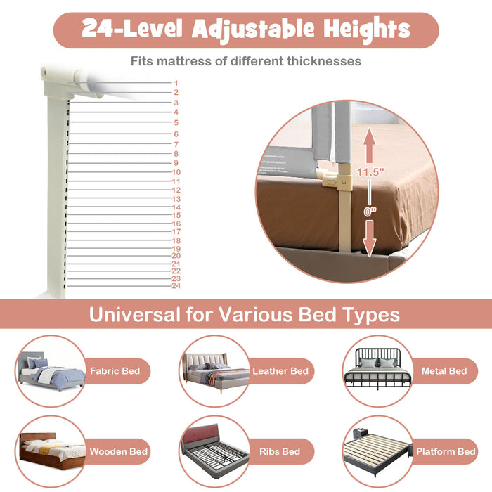 Vertical Lifting Baby Bed Rail with Lock-L