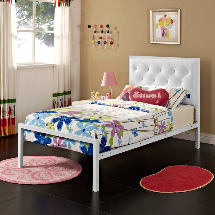 Mia Twin Vinyl Bed