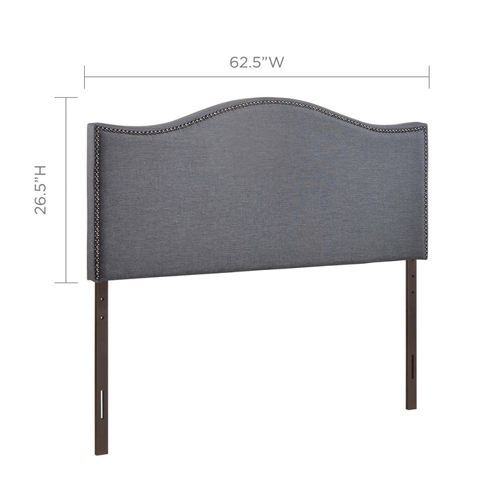 Curl Queen Nailhead Upholstered Headboard