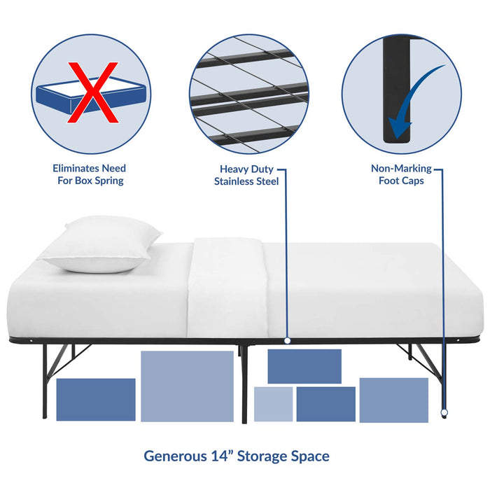 Horizon Twin Stainless Steel Bed Frame