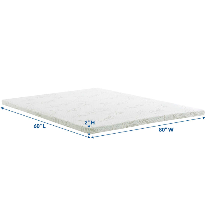 Relax Queen 2" Gel Memory Foam Mattress Topper