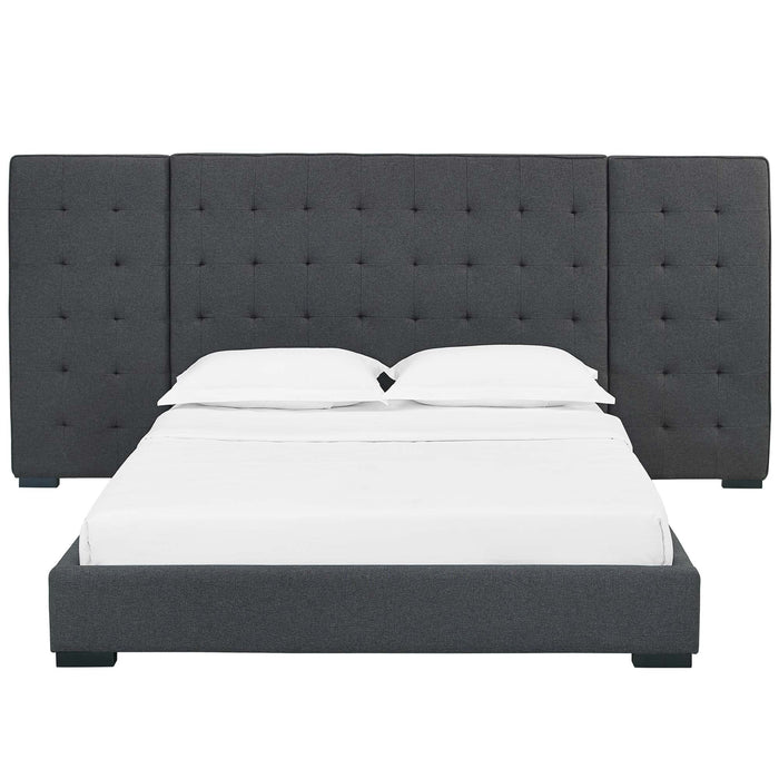 Sierra Queen Upholstered Fabric Platform Bed